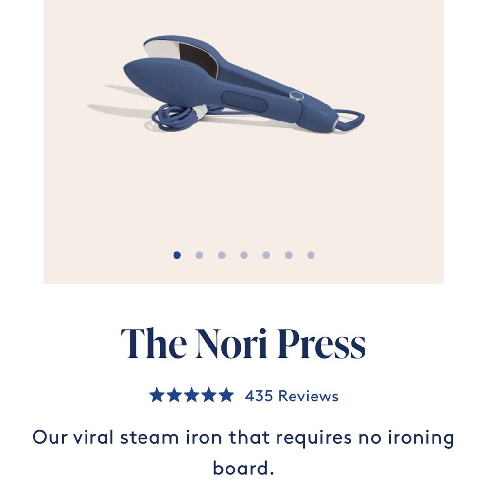 Nori Press: Navy blue, box included, excellent condition (used only once).